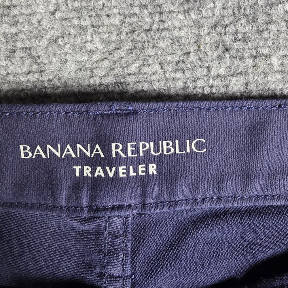 Banana Republic Traveler Chino Pants Men's 28X30 Blue Slim Fit Mid Rise - NWT - Picture 4 of 9